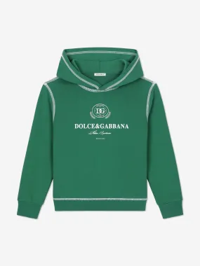 Dolce & Gabbana Boys Logo Hoodie in Green