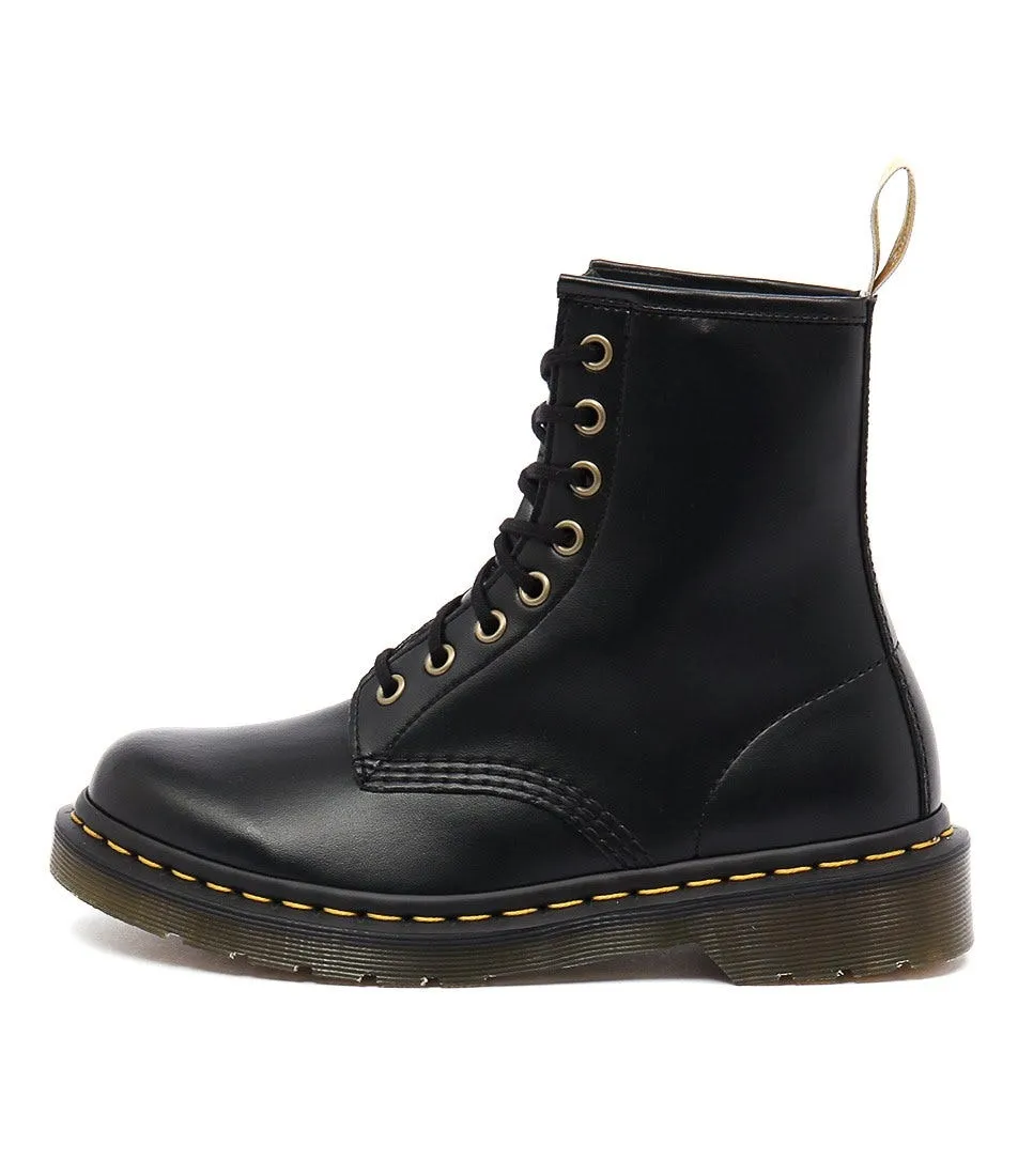 DR MARTEN 1460 Vegan 8 Eye Boot Black Vegan Leather