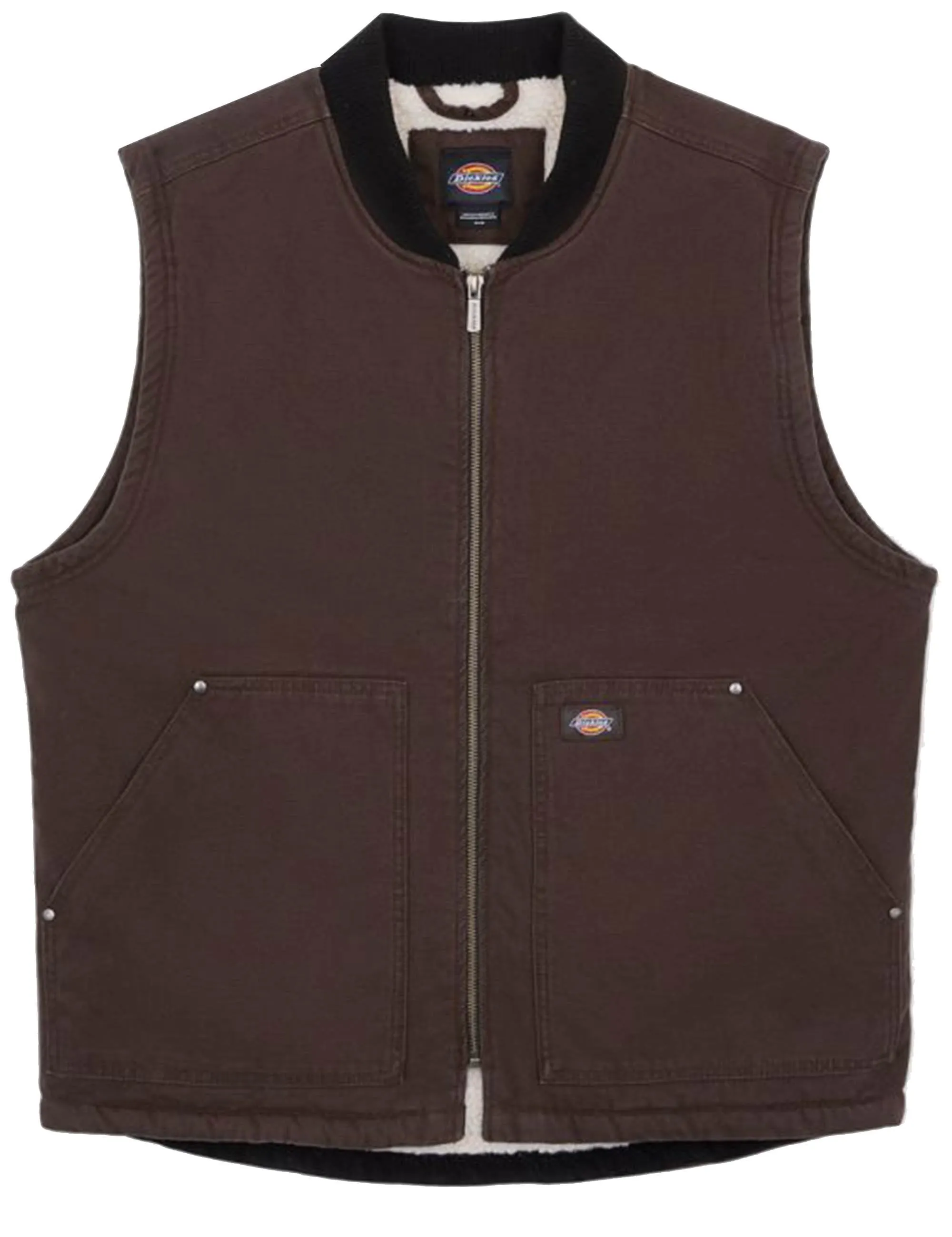 Duck Canvas Vest - Stone Wash Dark Brown