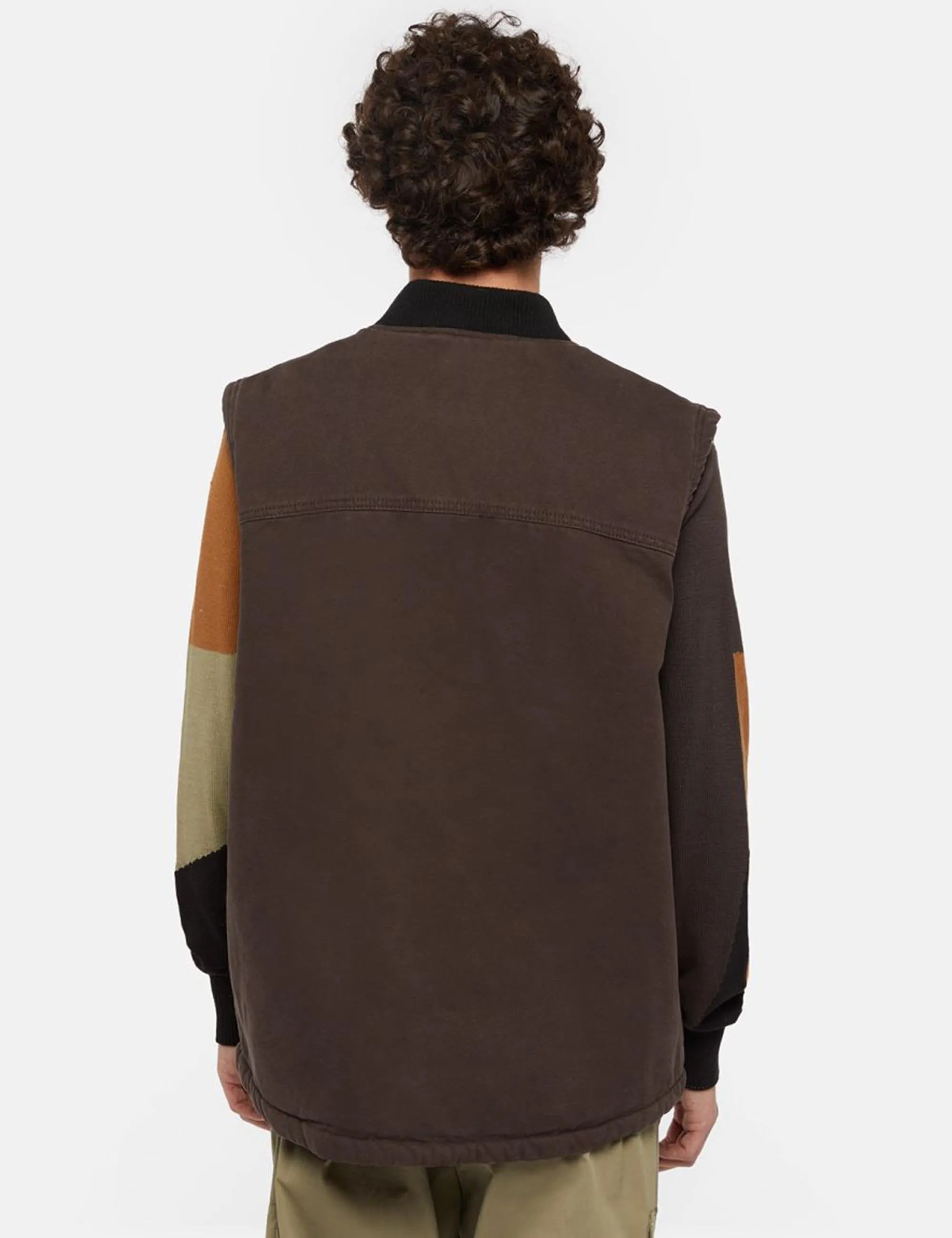 Duck Canvas Vest - Stone Wash Dark Brown