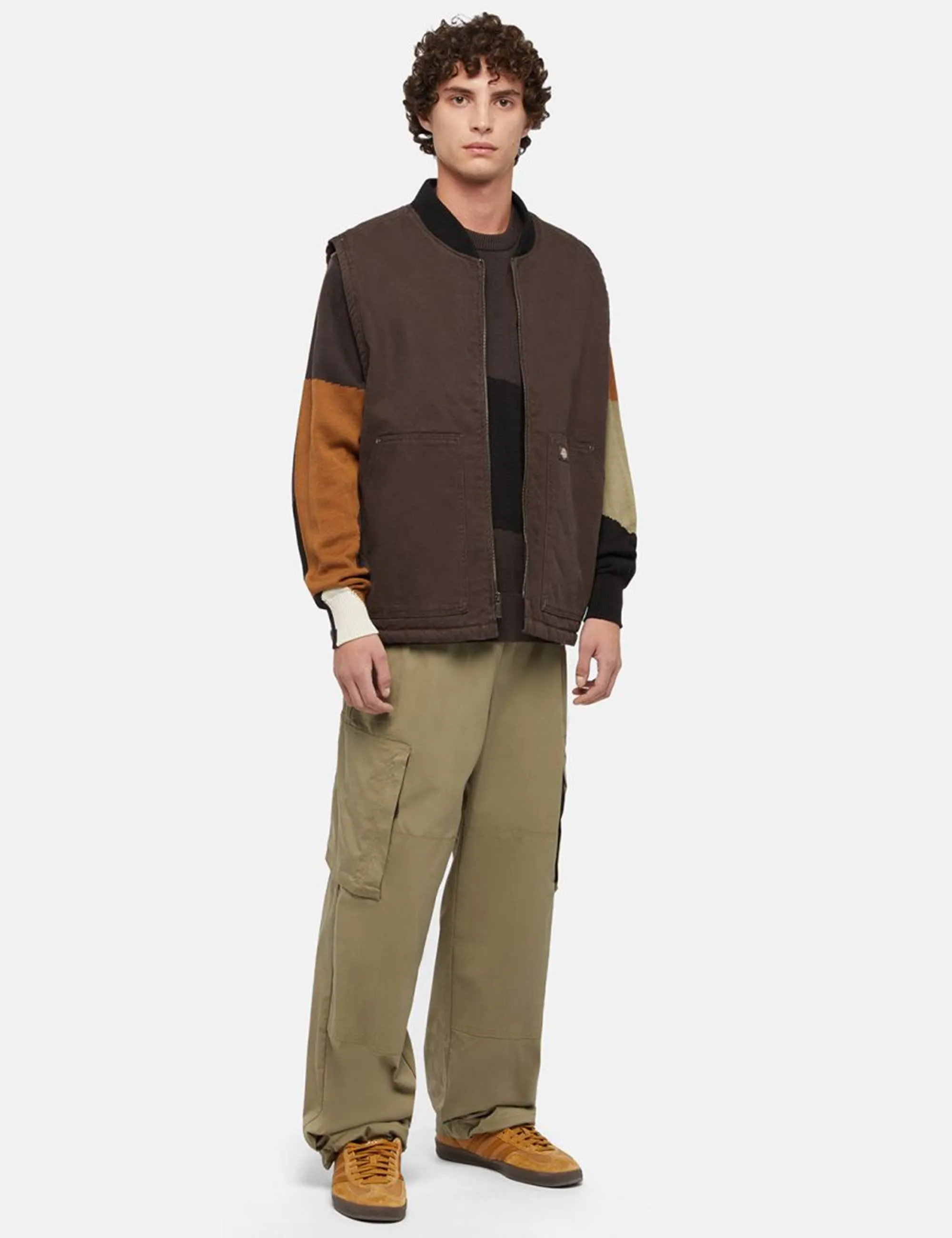 Duck Canvas Vest - Stone Wash Dark Brown