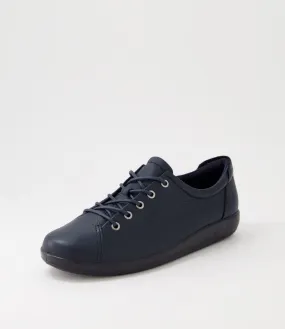 ECCO Soft 2.0 W Marine Leather Sneakers