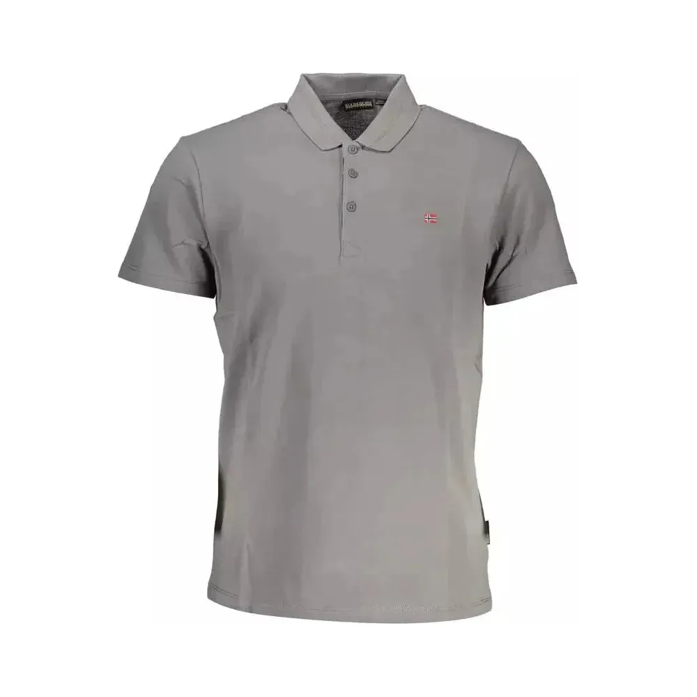 Elegant Short-Sleeved Gray Polo