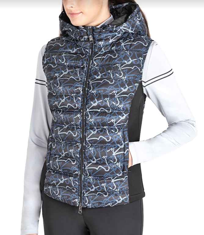 Equiline Blue all over ladies padded vest