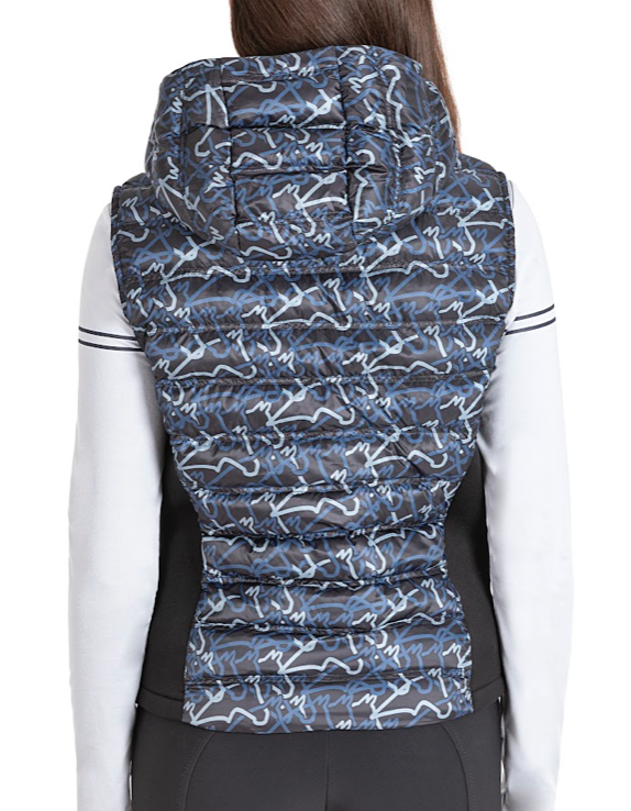 Equiline Blue all over ladies padded vest