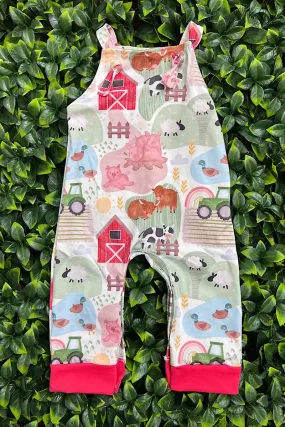 Farm Print Baby Romper