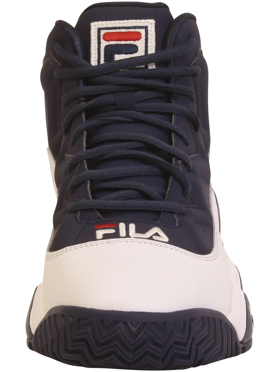 Fila Men's MB Sneakers High Top White/Navy/Red Sz: 11 1BM00511