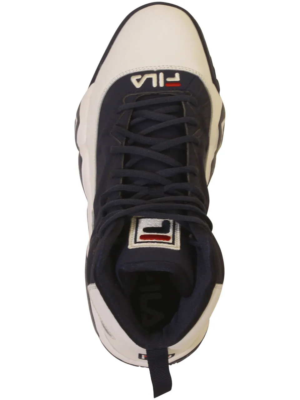 Fila Men's MB Sneakers High Top White/Navy/Red Sz: 11 1BM00511