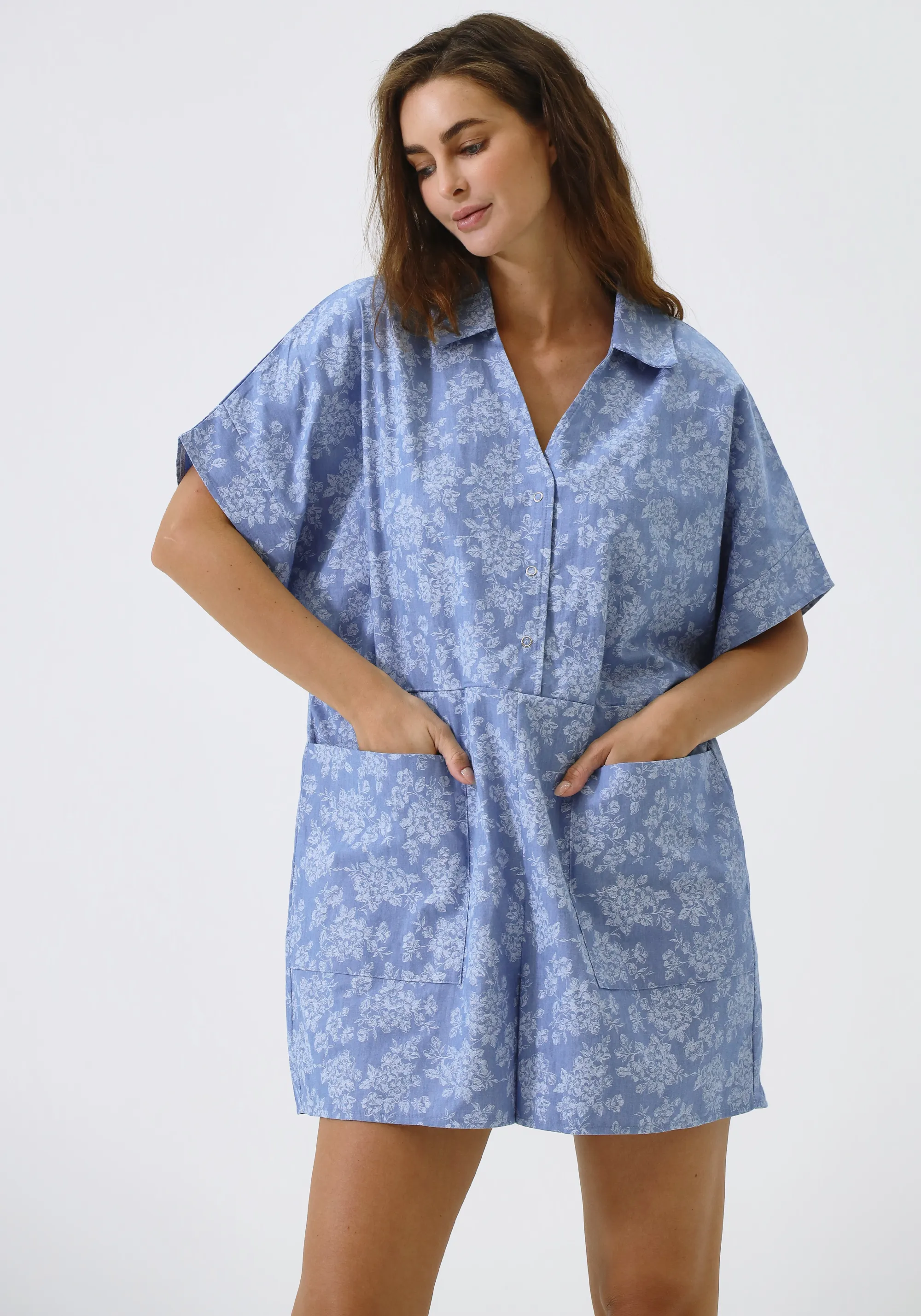 [FINAL SALE] GIGI CHAMBRAY ROMPER