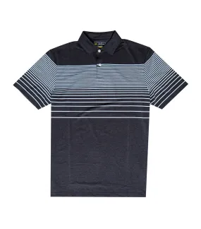 Fine Chest Stripe Polo Caviar