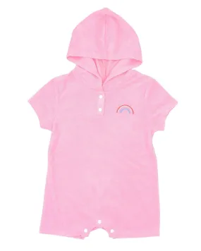 Finn Hooded Romper - Fairy Tale Pink