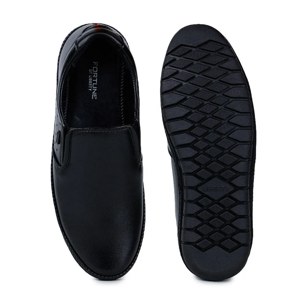 Fortune (Black) Classic Loafer Shoes For Men BM-2 By Liberty