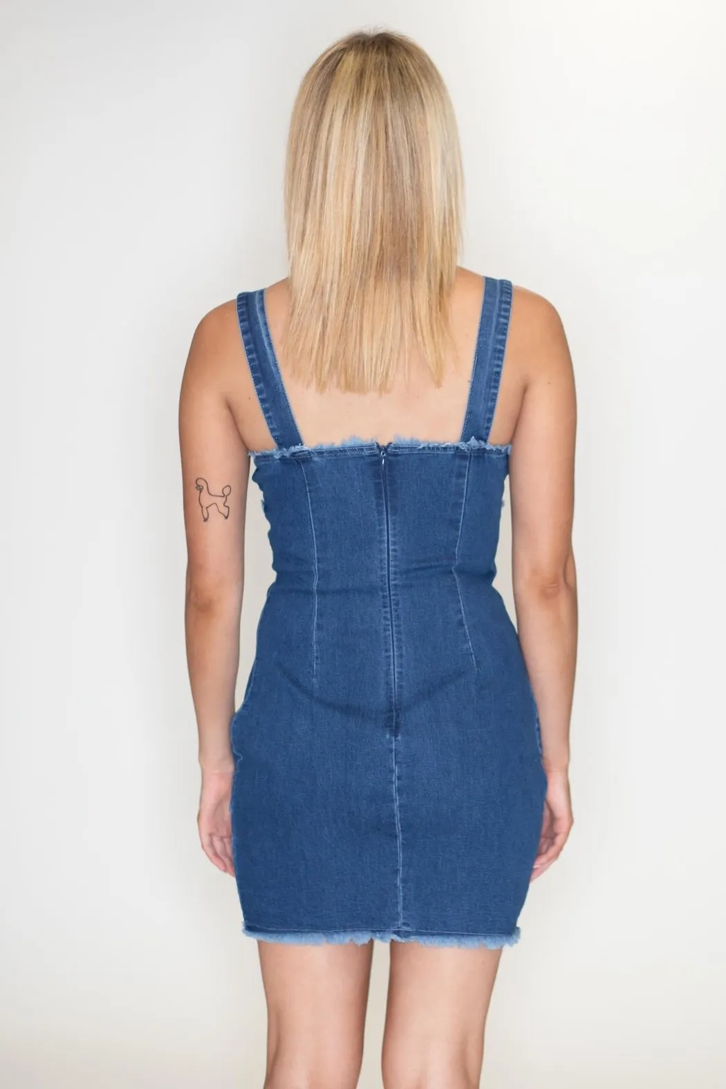 Frayed Denim Dress