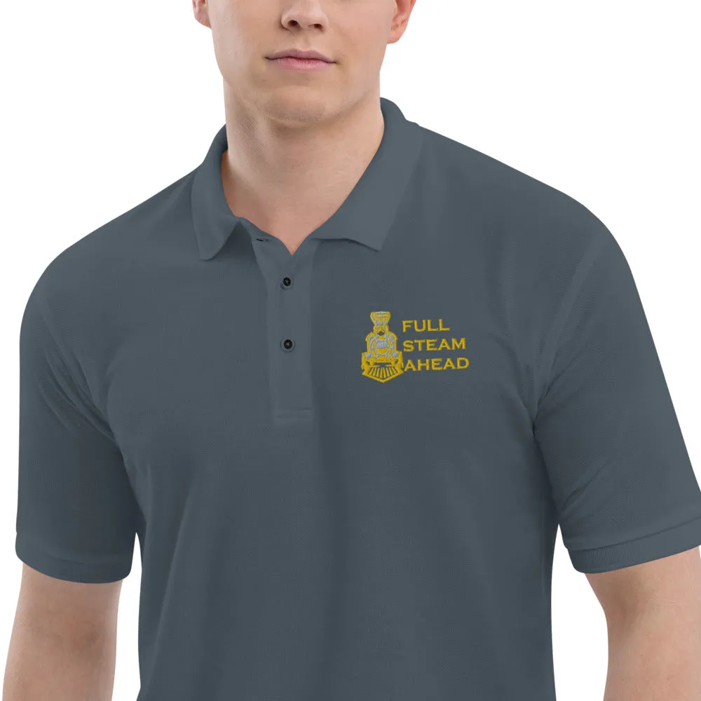 Full Steam Ahead Men's Premium Polo