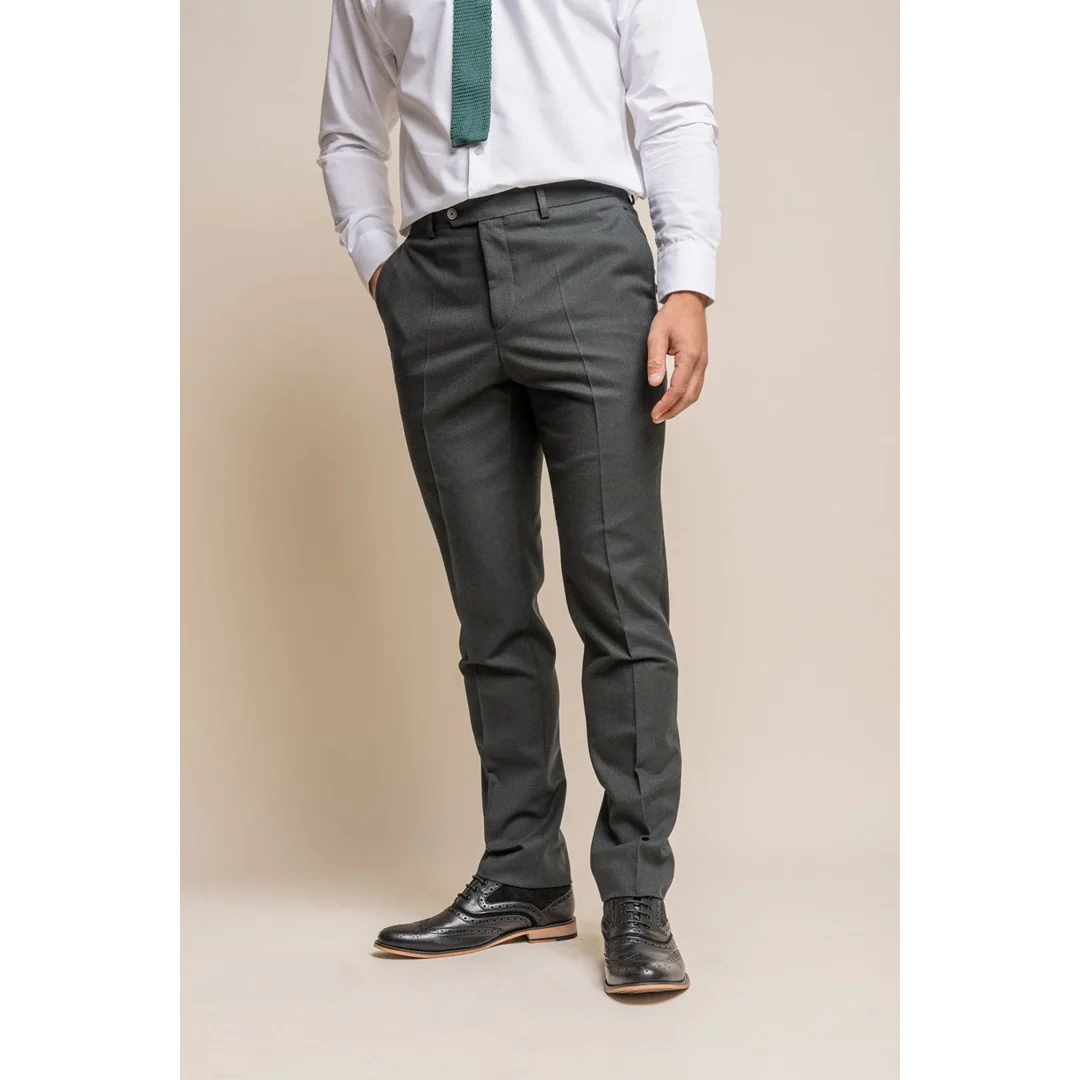 Furious - Men's Dark Olive Formal Trousers