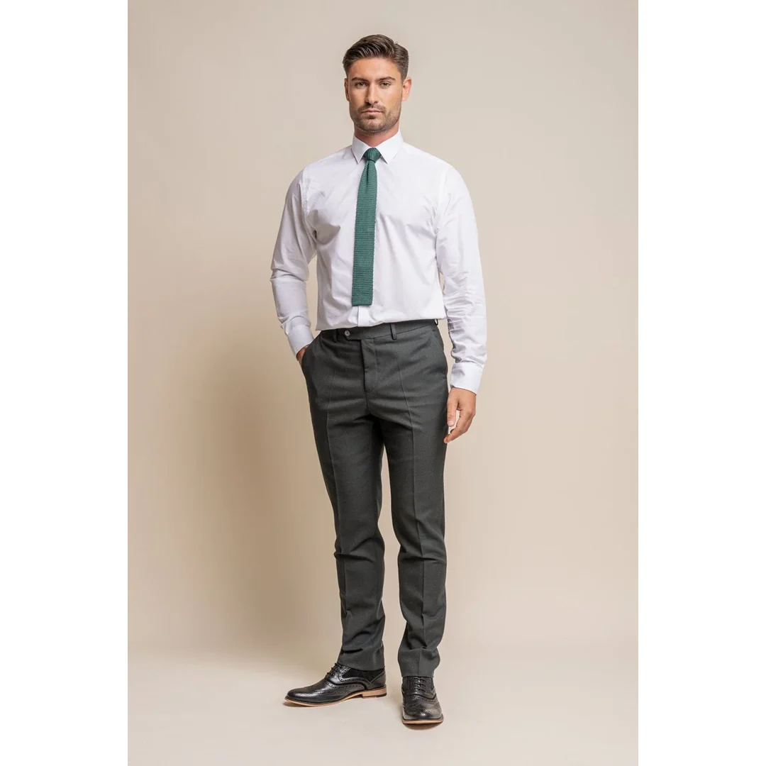 Furious - Men's Dark Olive Formal Trousers