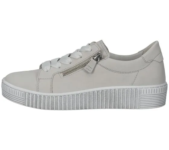 GABOR scarpe da donna in vera pelle con cerniera, eleganti sneakers basse 83.334.02 grigio