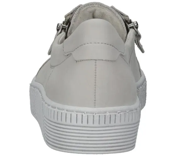 GABOR scarpe da donna in vera pelle con cerniera, eleganti sneakers basse 83.334.02 grigio