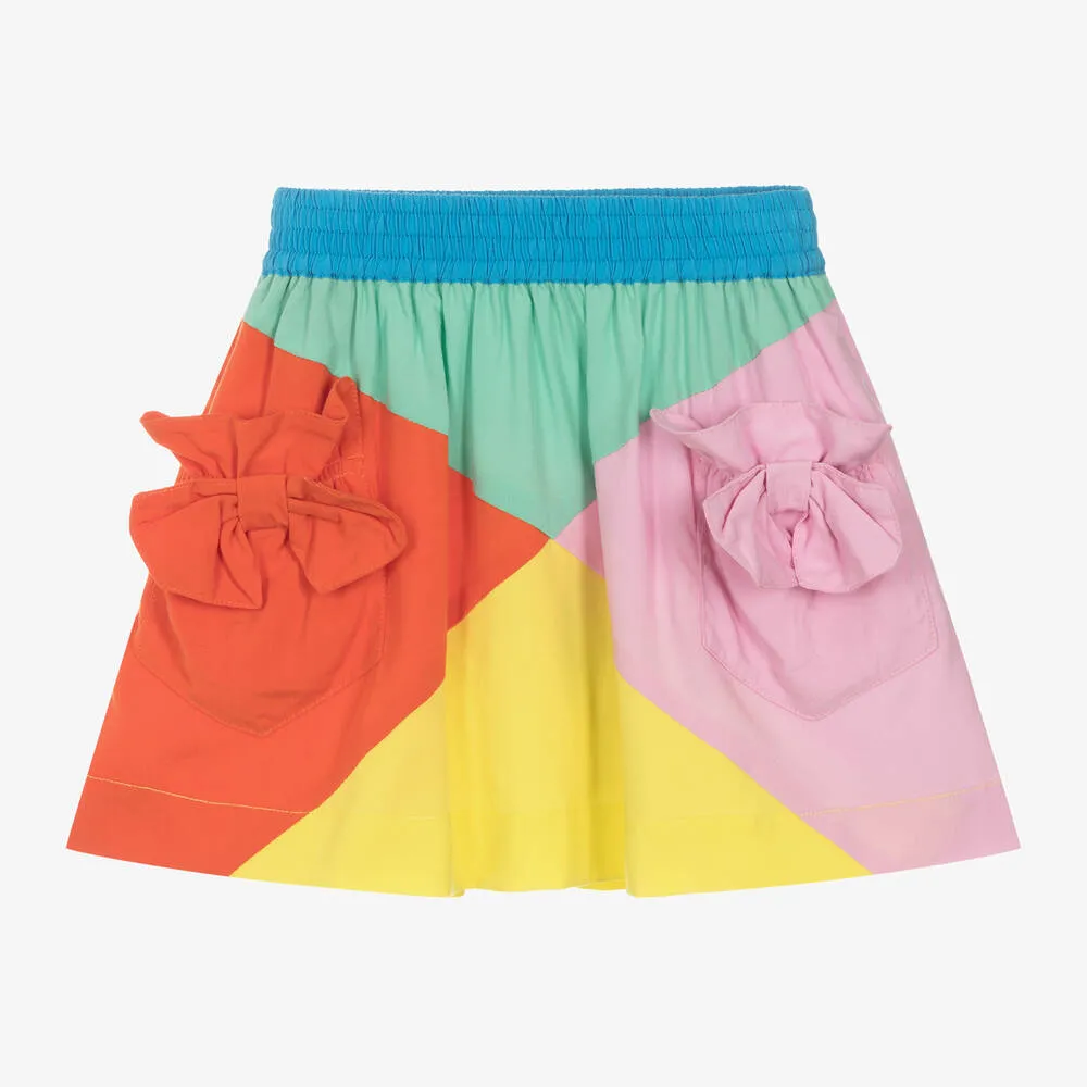 Girls Colourblock Viscose Skirt