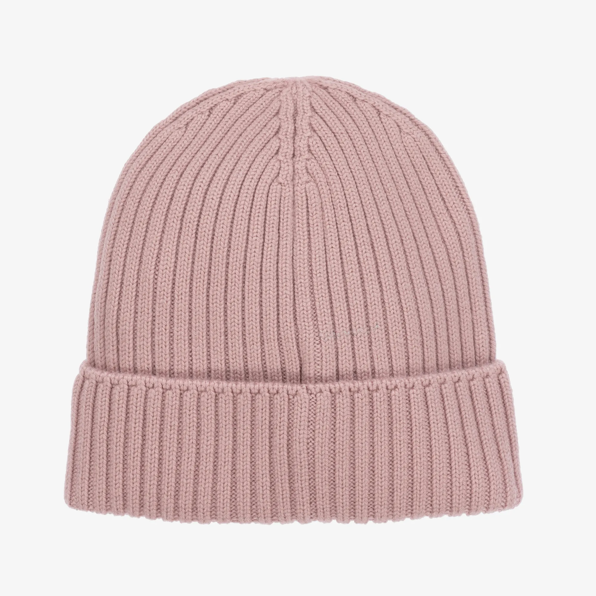 Girls Dusky Pink Wool Knit Hat