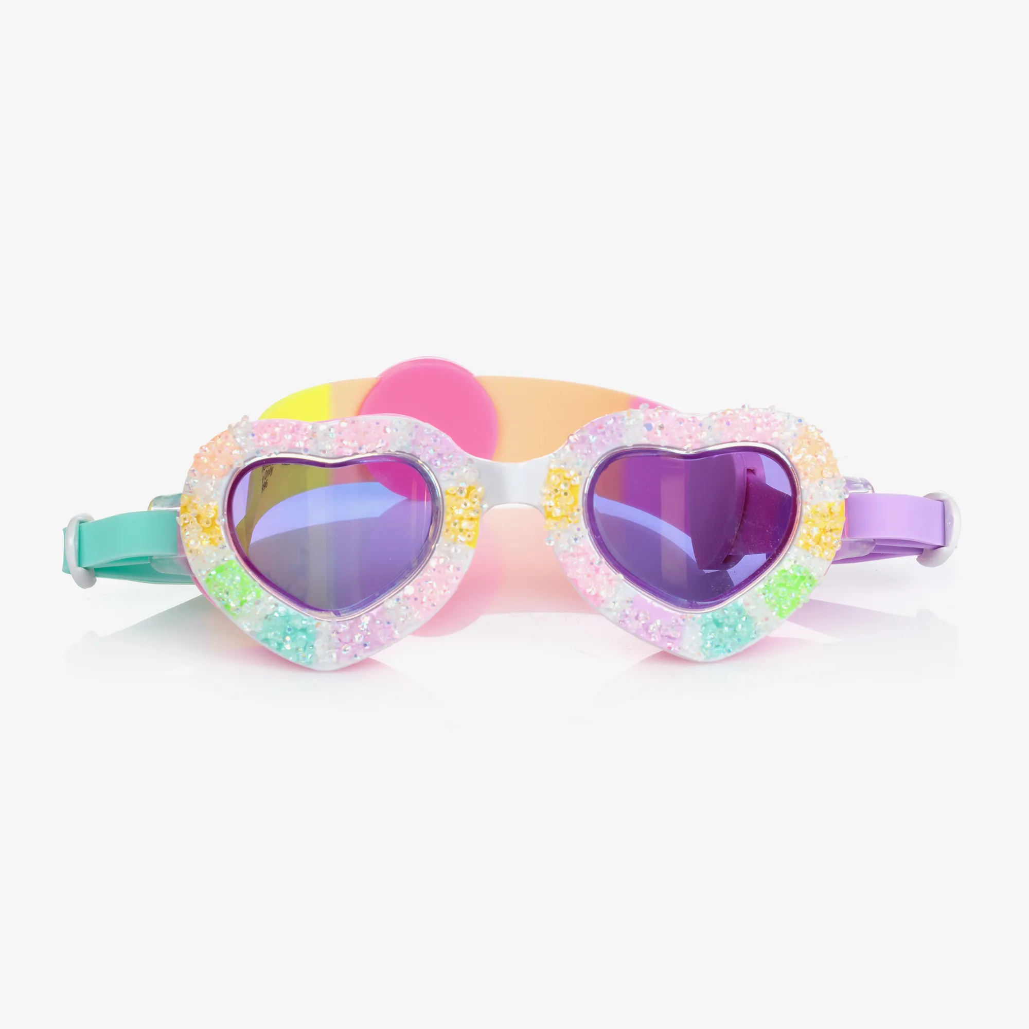 Girls Rainbow Heart Swimming Goggles