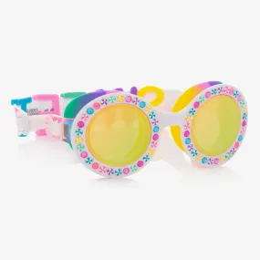 Girls White Candy Swimming Goggles