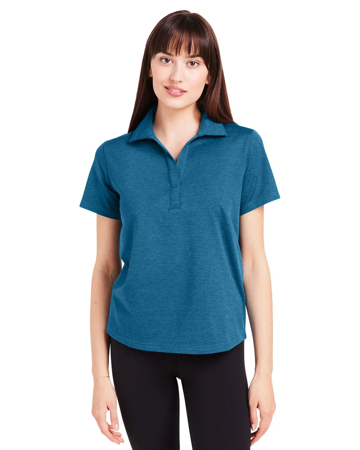 Glyder PDP7058  Ladies' Marbled Fairway Polo