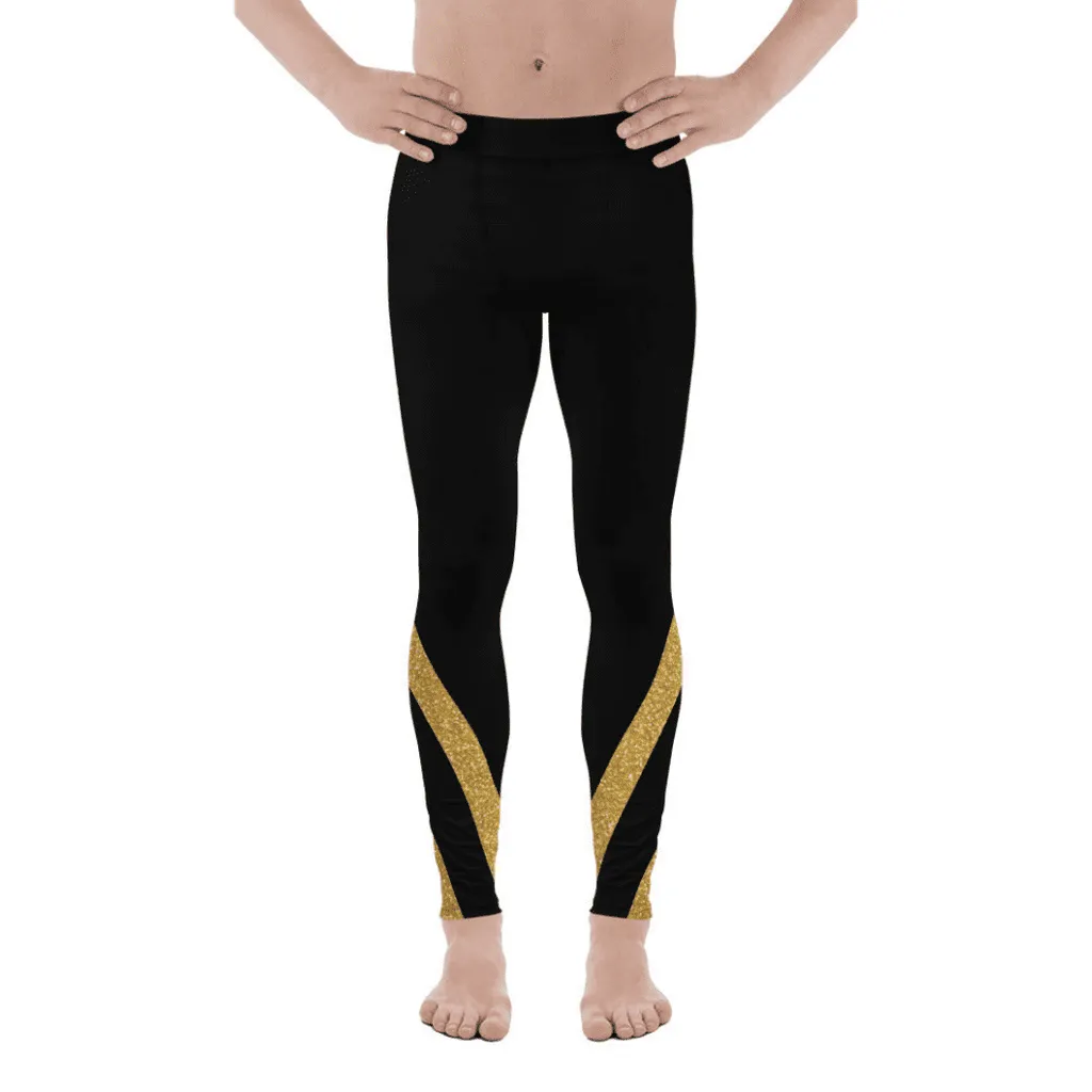 Gold Heart Shaped Men's Leggings