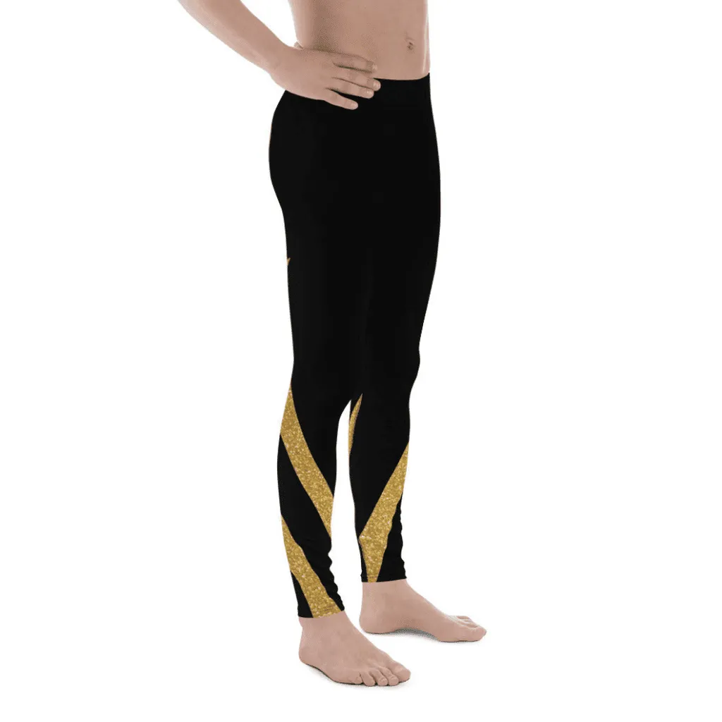 Gold Heart Shaped Men's Leggings