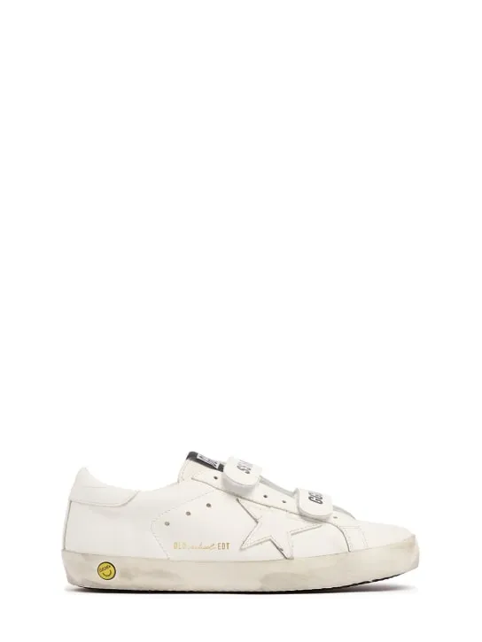 Golden Goose   Old School leather strap sneakers 