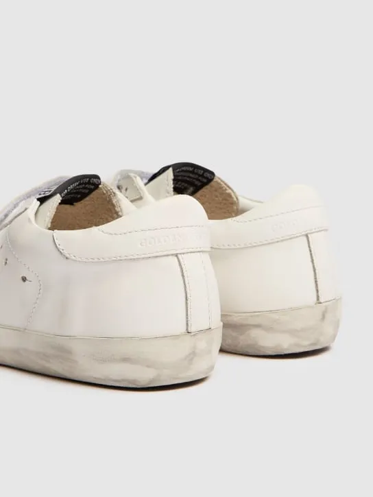 Golden Goose   Old School leather strap sneakers 