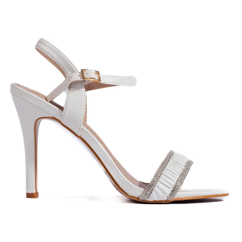 Goodin White elegant women's high-heeled sandals