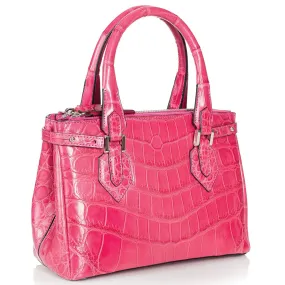 Gracen Juliette Nile Crocodile Women's Handbag Pink