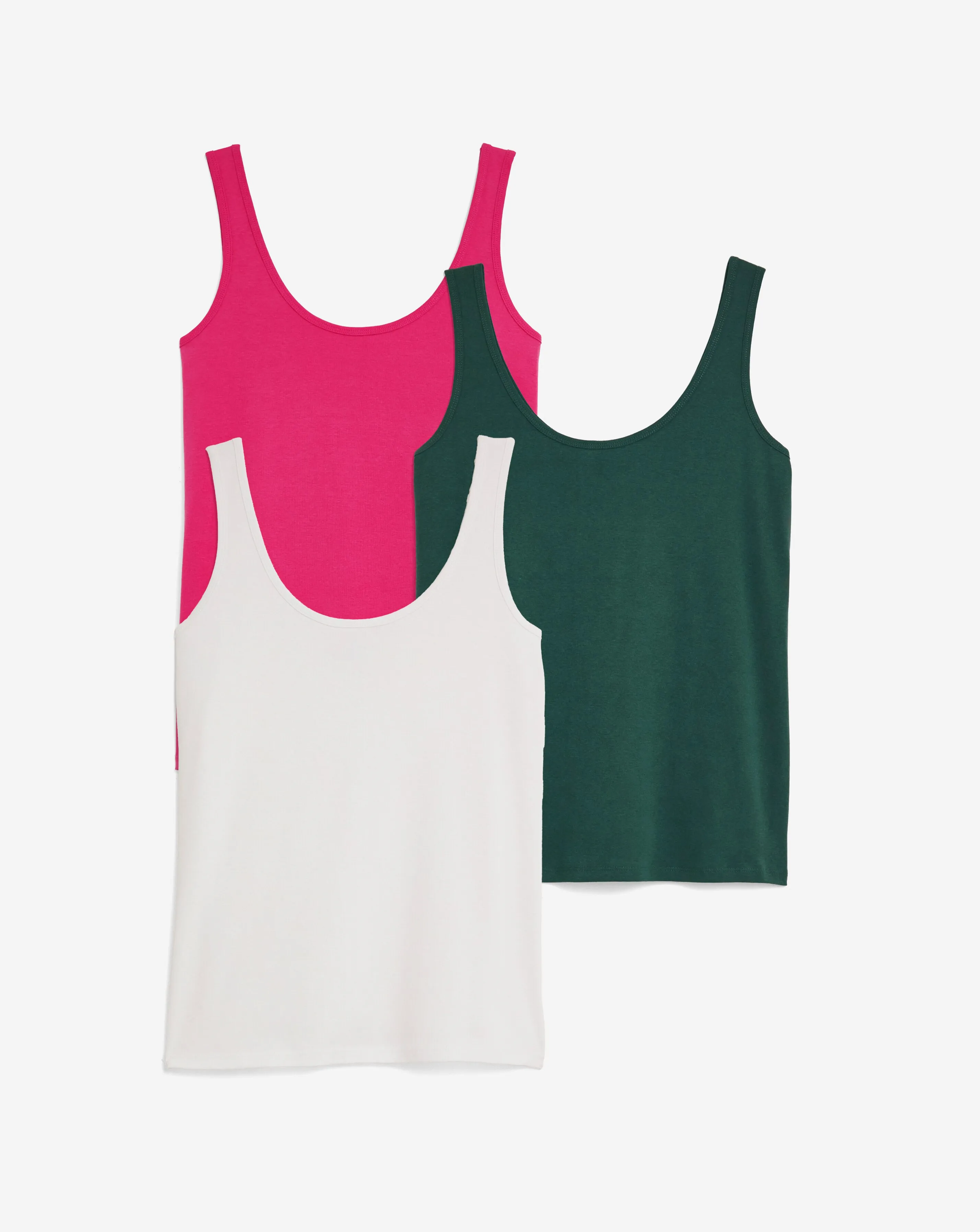 Green White & Pink 3 Pack Vest