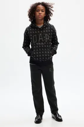 Grey Dapper Dan Kids Logo Hoodie (4-13yrs)