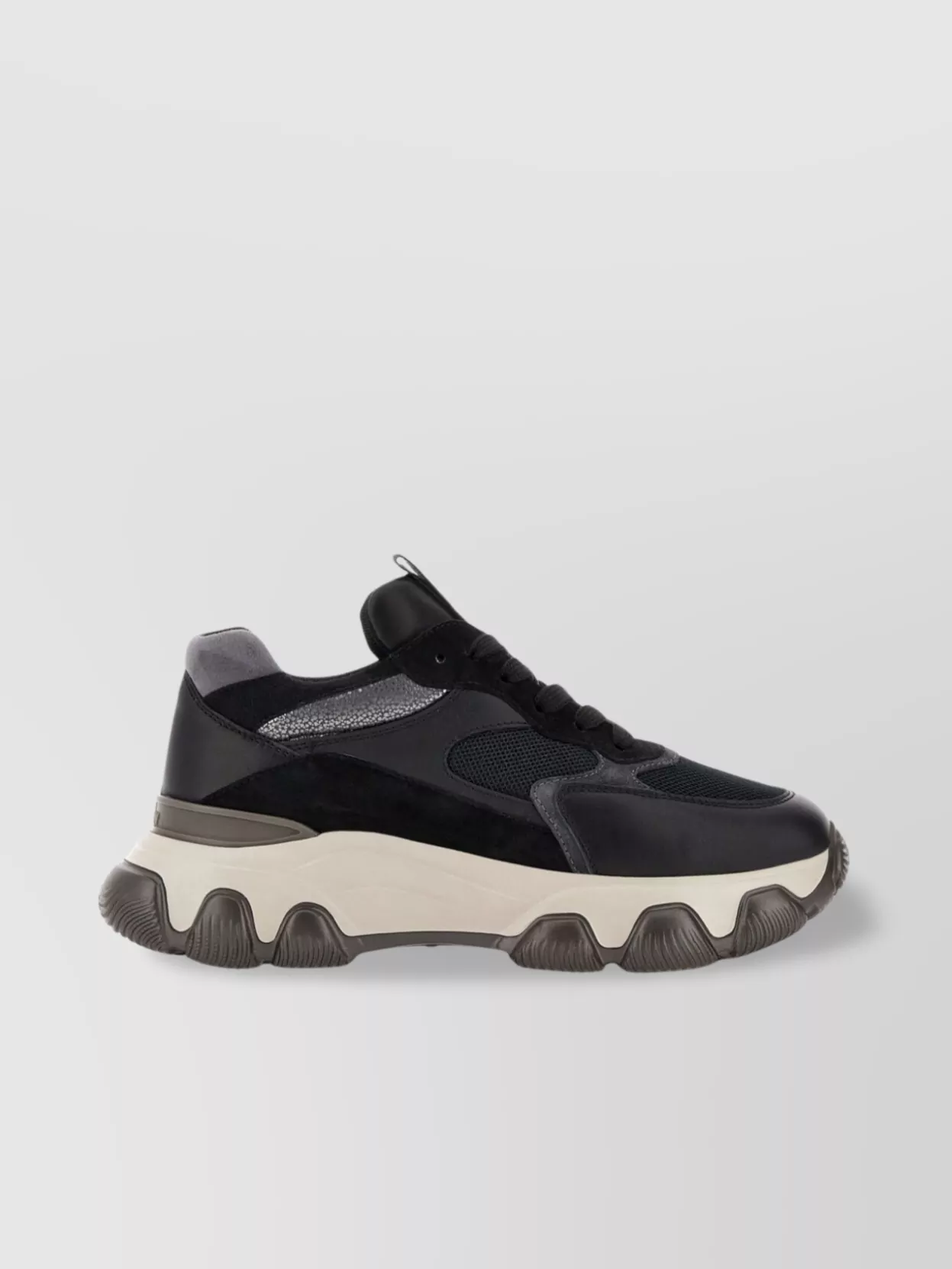 Hogan   Active leather sneakers with chunky rubber sole