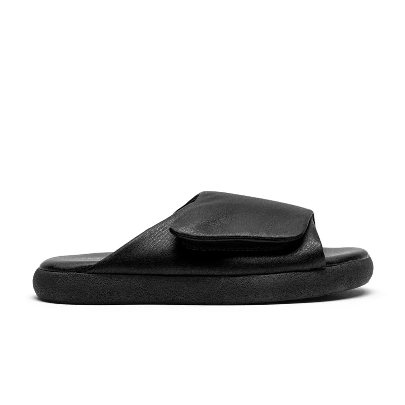 HOLLER Smoke | Leather Slipper