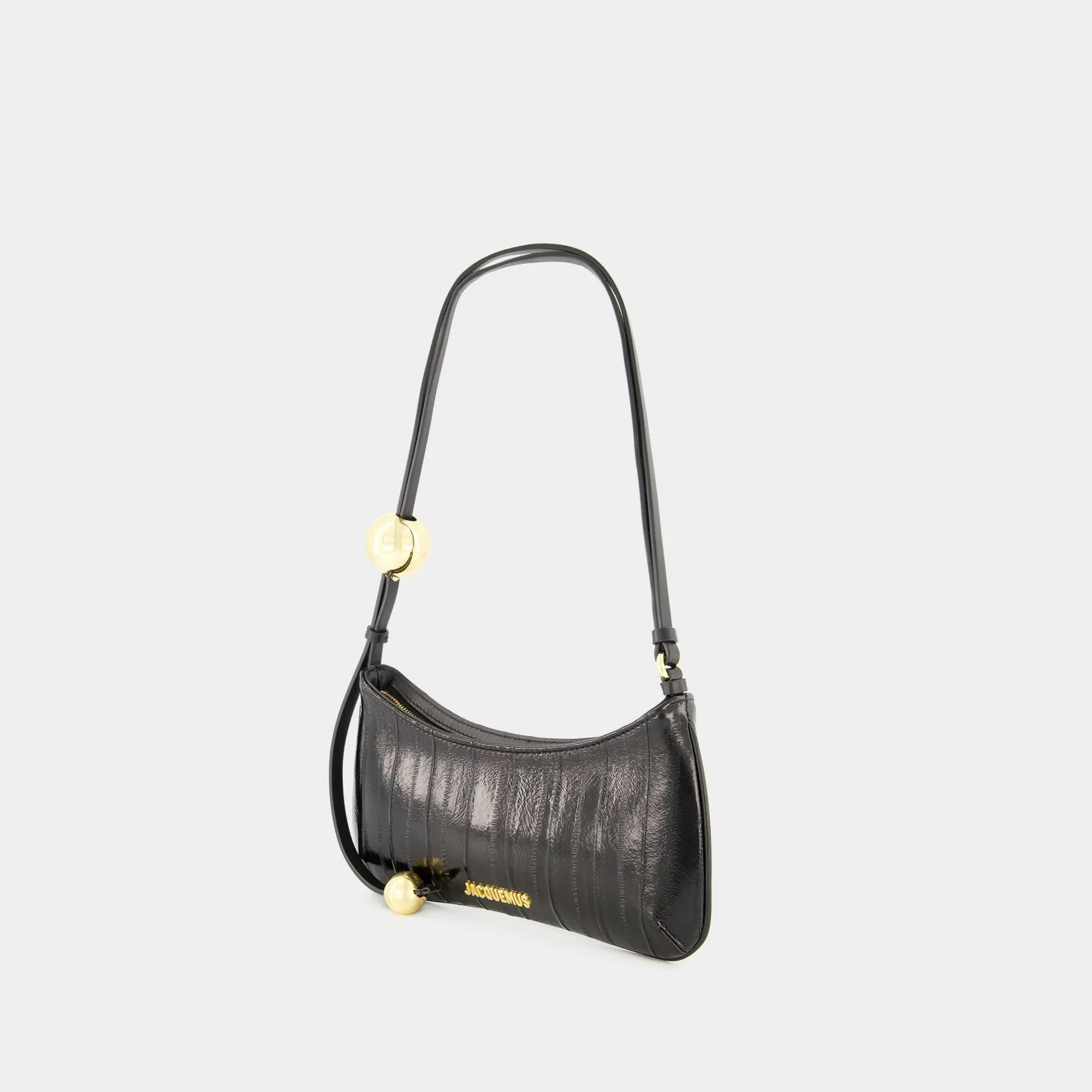 Jacquemus  Le Bisou Perle Shoulder Bag - Jacquemus - Leather - Black