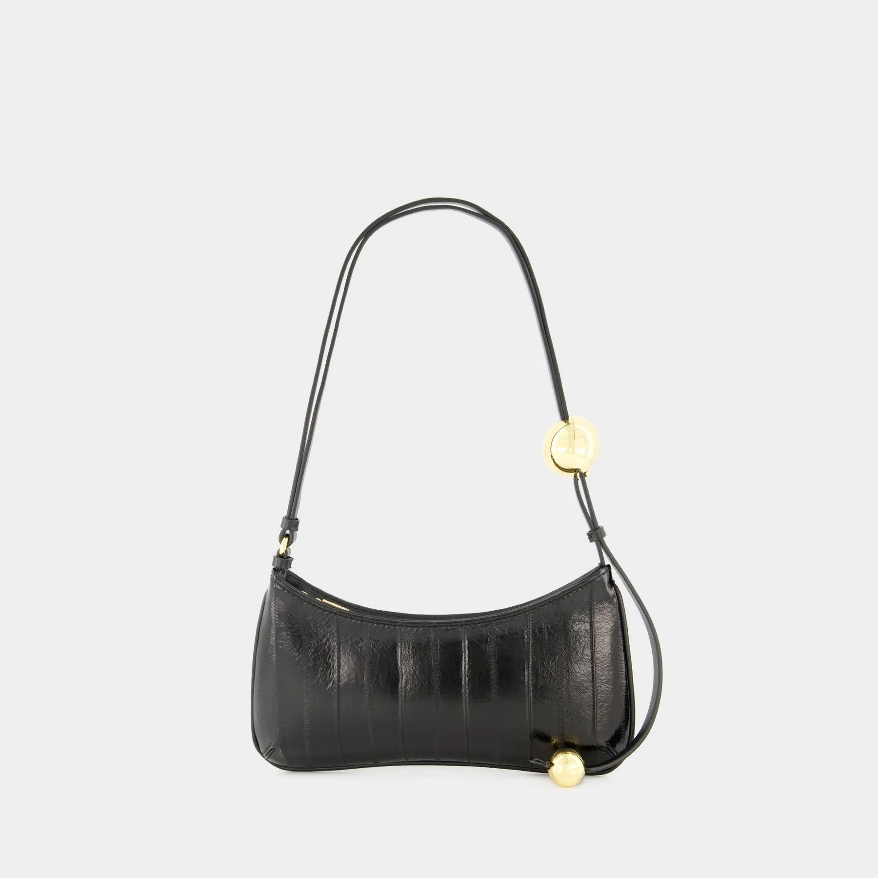 Jacquemus  Le Bisou Perle Shoulder Bag - Jacquemus - Leather - Black