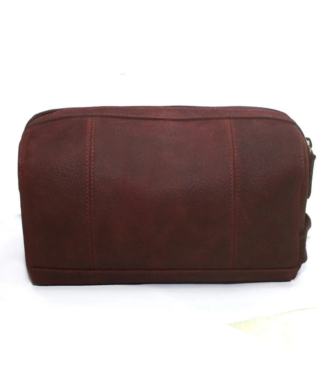 Jamie distressed leather toiletry bag one size tan Eastern Counties Leather