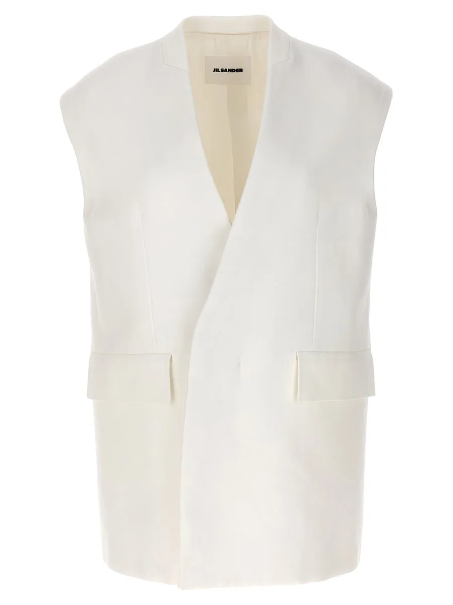 Jil Sander    Jil Sander Oversize Tailored Vest