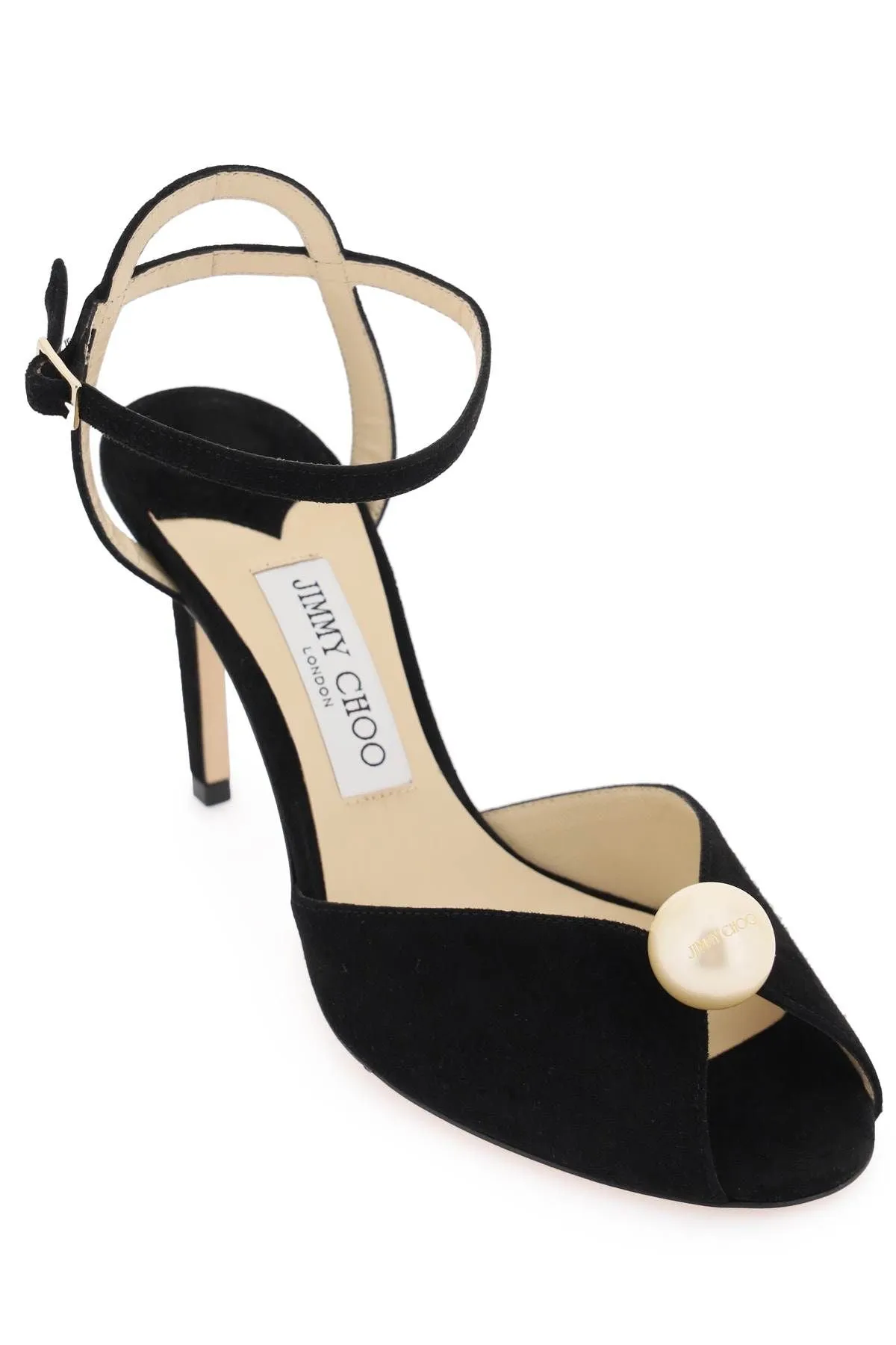 Jimmy Choo    Jimmy Choo Sacora 85 Sandals With Pearl