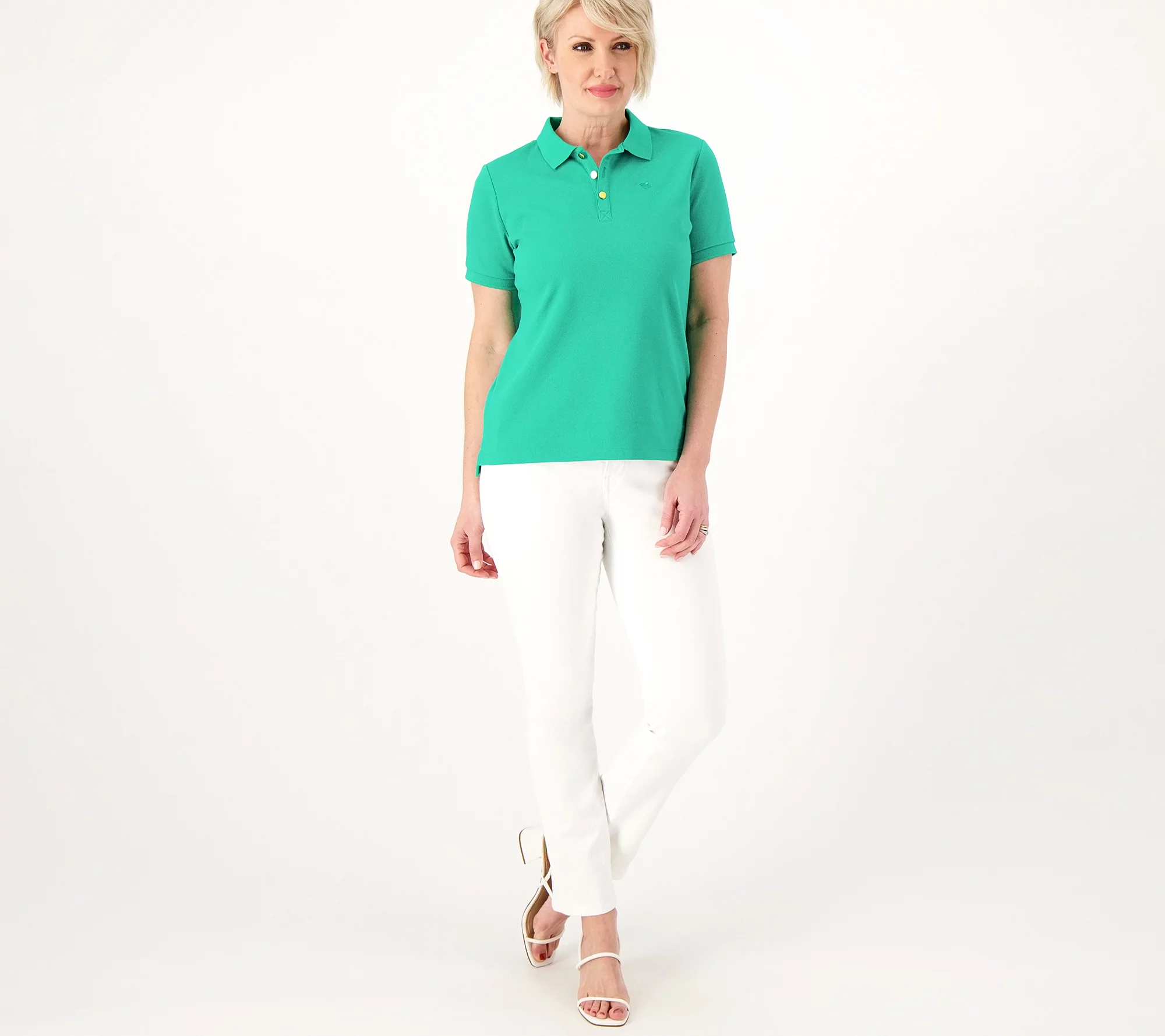 Joan Rivers Cotton Pique Polo Shirt