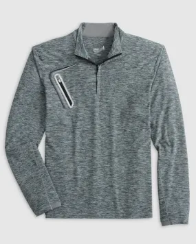 Johnnie-O Sabino Performance 1/4 Zip Pullover: Heather Black