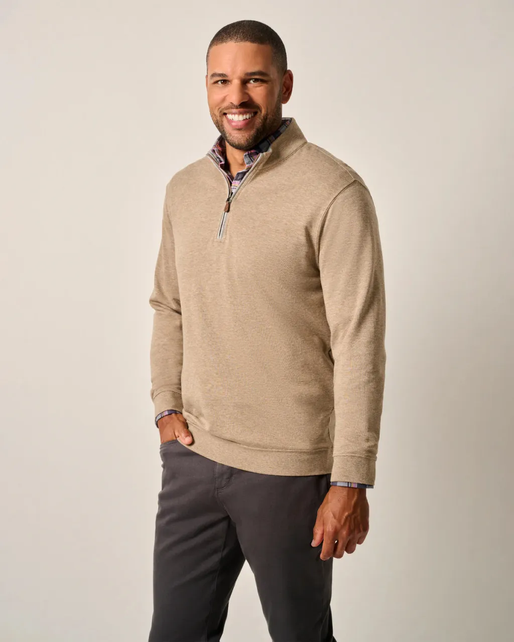 Johnnie-O The Sully 1/4 Zip Pullover: Cedar