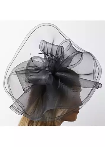 Jon Richard Black Large Hat Fascinator | Kaleidoscope