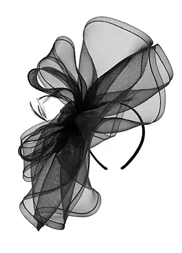 Jon Richard Black Large Hat Fascinator | Kaleidoscope