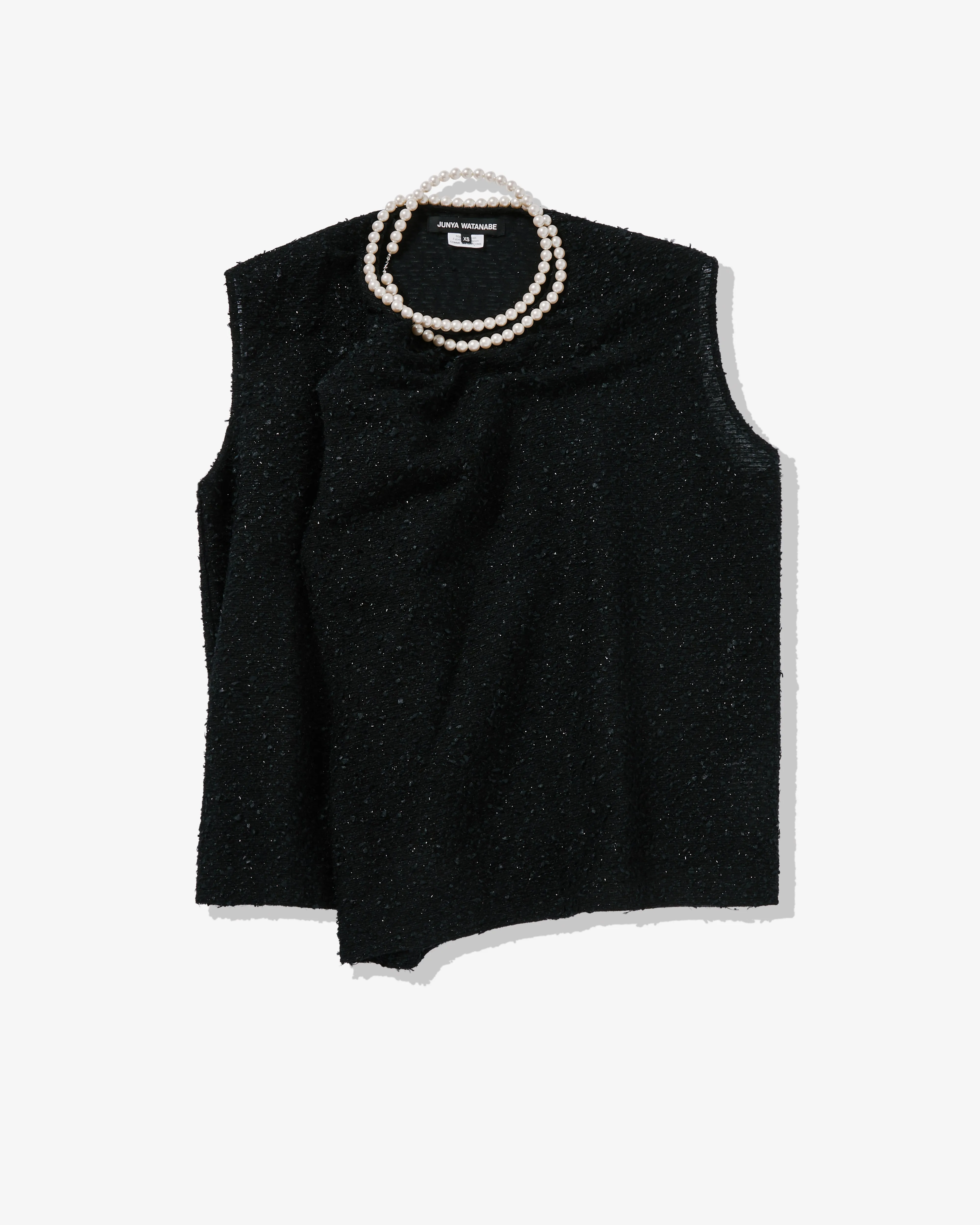 Junya Watanabe Women's Faux Pearl Vest  Black