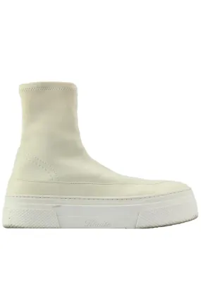 KHAITE NEOPRENE AND LEATHER HIGH TOP SNEAKERS EU 39 UK 6 US 9