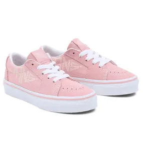 Kids Vans SK8 Low in Pink Suede Logo